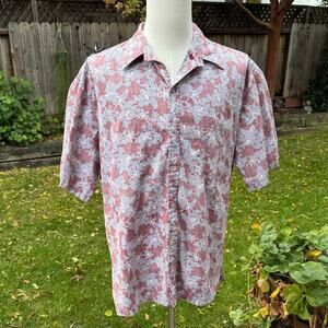 Vtg Cooke Street Honolulu Hawaiian Shirt Reverse Print Hawaii USA Men's 2XL
